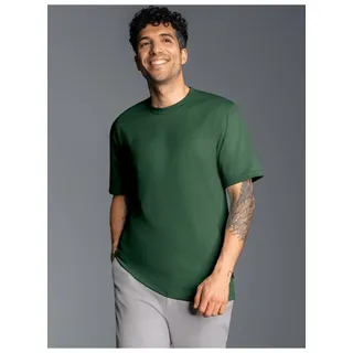 TRIGEMA T-Shirt TRIGEMA "TRIGEMA T-Shirt DELUXE Baumwolle", Herren, Gr. 5XL, grün (efeu), 100% Baumwolle, Basic, Shirts T-Shirt