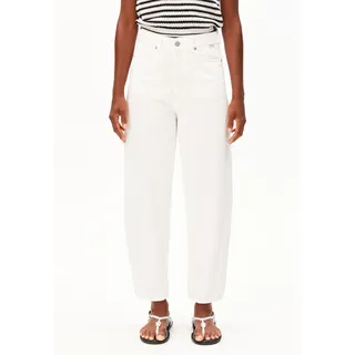 BAARLY BARREL JEANS | 100% recycelte Baumwolle Non Stretch - weiss (30-34)