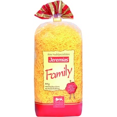 Jeremias Suppennudeln 2 mm, Family Frischei-Nudeln, 4er Pack (4 x 500 g Beutel)