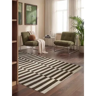 HANSE HOME Vika Wollteppich 160 x 230 cm Braun/Schwarz/Weiß
