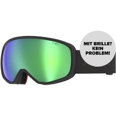 ATOMIC REVENT HD Skibrille - Black - Skibrillen mit kontrastreichen Farben - Hochwertig verspiegelte Snowboardbrille - Brille mit Live Fit Rahmen - Skibrille mit Doppelscheibe