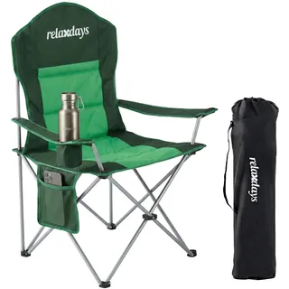 Relaxdays Campingstuhl faltbar Grün