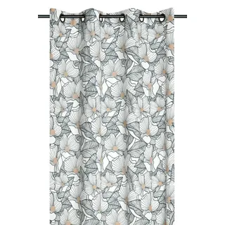 Gardine Vorhang 140x260cm helle Blumen Baumwolle Wohnzimmer Dekoration Deko