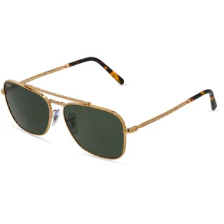 Ray-Ban New Caravan Unisex-Sonnenbrille Vollrand Quadratisch Metall-Gestell, gold