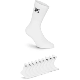 Fila UNISEX CREW TENNIS FULL TERRY SOCKS 9 Paare Weiß 35-38