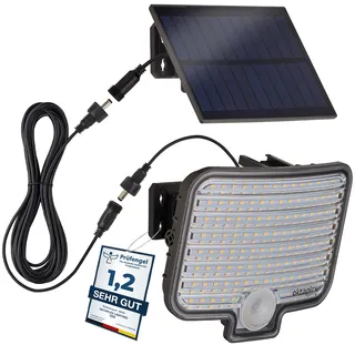 Oktaplex lighting Oktaplex Ede LED Solarstrahler außen mit Bewegungsmelder warmweiß 3000K Außenstrahler IP44 anthrazit