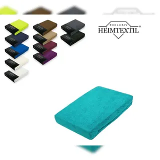 EXKLUSIV HEIMTEXTIL Spannbettlaken Frottee 120 x 200 cm Türkis
