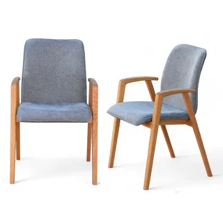 Home Affaire Armlehnstuhl »Loreen Esszimmerstuhl, Polsterstuhl, Designstuhl« (Set) 2 Stk.mit Massivgestell, hochwertig gearbeitet, Armlehnen, stilvoll, bequem