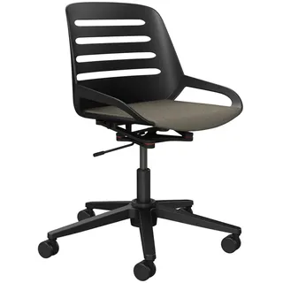 Aeris Drehstuhl , Schwarz, Beige , Metall, Kunststoff, Textil , Drehkreuz , 70x68x40 cm , Made in Germany , Typenauswahl, Wippfunktion, Sitzfläche 360° drehbar , Büromöbel, Bürostühle, Drehstühle