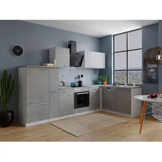 Respekta Winkelküche L-Form 310 x 172 cm grau