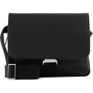 Lacoste Men's Classic Messenger - Umhängetasche 25 cm (black) - Schwarz