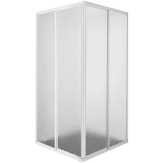 Eckeinstieg , Weiß , Kunststoff , 88x185x88 cm , Badezimmer, Baden & Duschen, Duschkabinen