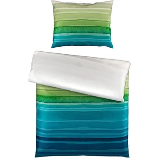 Esposa Bettwäsche , Blau , Textil , Streifen , 140x200 cm , pflegeleicht, atmungsaktiv, schadstoffgeprüft , Heimtextilien, Bettwäsche & Leintücher, Bettwäsche, Satin-Bettwäsche