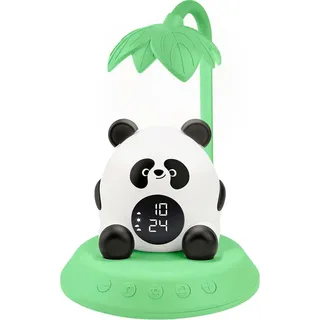 BigBen, Kinderwecker Panda LED Licht Musik Wecker Digitalanzeige, Grün - Weiß