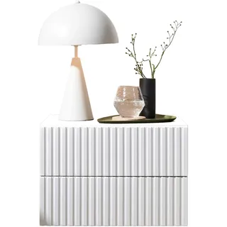 SchlafKONTOR Nachtschrank Taboni 42 x 28 x 30 cm Weiß