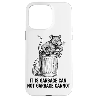 Hülle für iPhone 15 Pro Max Lustiger Retro-Abfalleimer für Ratten, kein Müll, kein Straßenüberlebender