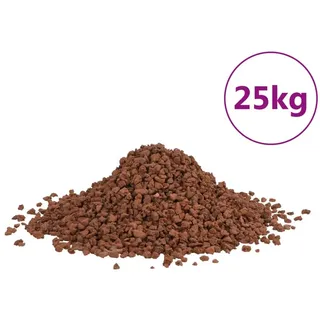 dkd-home-decor Lavagranulat Aquarium-Dekoration Vulkangestein Rot 25 kg 5-8 mm - Rot