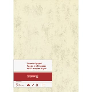 Brunnen 105141111 Universalpapier / Multifunktionspapier Marmor (A4, 120 g/m2, 35 Blatt, marmoriert) chamois