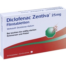 Bild von DICLOFENAC Zentiva 25 mg Filmtabletten 20 St