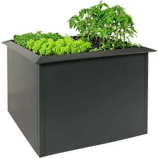 Hochbeet HWC-N24, Metallhochbeet Gemüsebeet Blumenkasten Pflanzkübel, Schneckenkante 78x110x110cm Ei