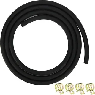 5 mm benzineslangset 1 Meter - 4 Stück slangklemmen incl. - flexibele multifunctionele Brandstofleitung - für Motorräder, Rasenmäher, Roller, Autos und Lastwagen.