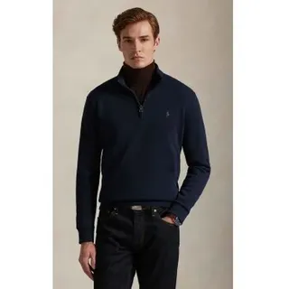 Polo Ralph Lauren für Herren. 710P04056001 Halbtransparenter navyfarbener Pullover (L), Lässig, Baumwolle, Klassisch, Marine