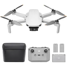 DJI Mini 4K Fly More Combo, Drohne mit 4K UHD Kamera für Erwachsene, unter 249 g, 3-Achsen Gimbal Stabilisierung, 10 km Videoübertragung, autom. Rückkehr, 3 Akkus für 93 min Flugzeit, C0, QuickShots