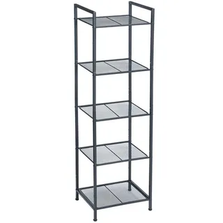 Hansiro Standregal Küchenregal Badregal , Schwarz , Metall , 30x72x38 cm , Wohnzimmer, Regale, Bücherregale