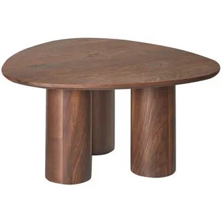 Beliani Couchtisch Braun Dacoma , Holzwerkstoff , Dreieckig , 75x36x75 cm , Wohnzimmer, Wohnzimmertische, Couchtische
