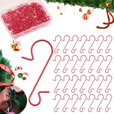 Kugelaufhänger rot,120 Stück,Weihnachtskugeln Haken,klein Haken weihnachtskugeln,Kugelaufhänger S-Haken,Weihnachtsbaum Haken ,Haken für Weihnachtsbaumschmuck,kugelaufhänger für christbaumkugeln