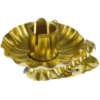 hdg 20er Set Baumkerzenhalter für Weihnachtsbaum - Kerzenhalter Gold in Zapfenform mit Clip - Made in Germany
