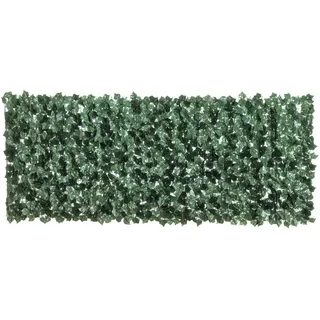 Outsunny Sichtschutzhecke 240 x 100 cm Dunkelgrün Kunststoff