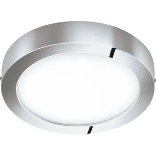 EGLO connect LED Deckenleuchte Fueva-C, Smart Home Deckenlampe, Metallguss und Kunststoff, Ø 30 cm, dimmbar, Weißtöne und RGB Farben einstellbar, IP44 - Silber