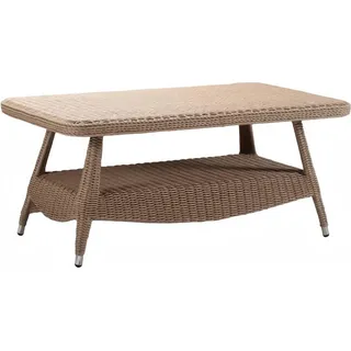 Couchtisch Braun Luxus Rattan Elegantes Terrasse Design Tische modern Möbel - Braun