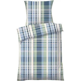 Dyckhoff Chester Motiv Baumwolle Blau 155 x 220 cm + 2 x 80 x 80 cm