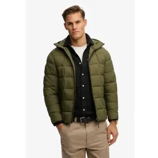 Superdry Hood Box Quilt Fuji Lite Jacke chive grün 2