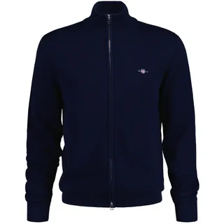 GANT Casual COTTON ZIP Cardigan Strickjacke, Evening Blue, 4XL,
