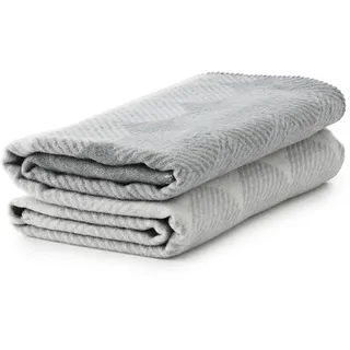 Normann Copenhagen Ekko Wolldecke, Neusselandwolle, rauchschwarz/grau, 130 x 180 x 2 cm