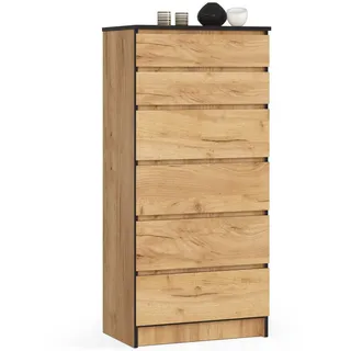 Akord Highboard 60 x 130 x 40 cm grau