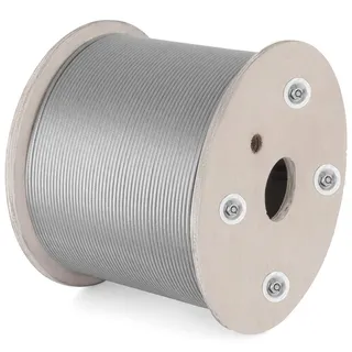 Mophorn Metallkabel, Stahlkabel T316, Abschleppseile aus Edelstahl 316 mit einem 2-Takt-Haken für LKW mit Flachanhänger (300 m, 1 x 19 cm)