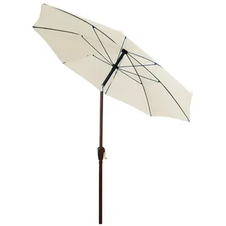 Dehner Sonnenschirm Kos, Ø 220 cm, Aluminium/Polyester, beige