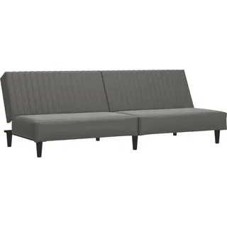 vidaXL Schlafsofa 2-Sitzer Grau Kunstleder - Grau