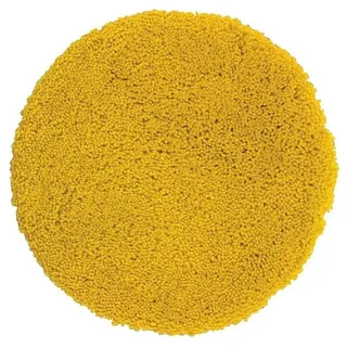 Spirella – Runde Highland-Mikrofaser-Badematte – rutschfest, schnelltrocknend und waschbar – 100% strapazierfähiges und widerstandsfähiges Polyester – Safran – Ø 60 cm