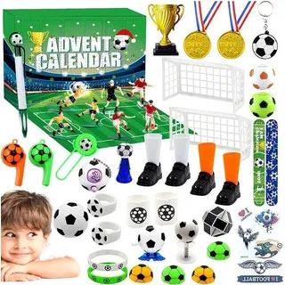 Happyment Adventskalender 2024 – Fußball – Kinder – Sportlich – 24 Überraschungen – Weihnachtsgeschenk