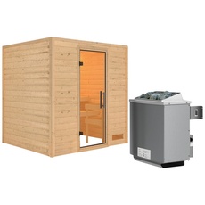 Bild KARIBU Sauna Anja inkl. 9 kW Saunaofen mit Steuerung