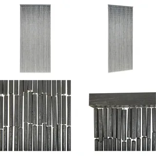 vidaXL Insektenschutz Türvorhang Bambus 90 x 200 cm - Türvorhang - Türvorhänge - Fliegengitter - Torbehang - Grau