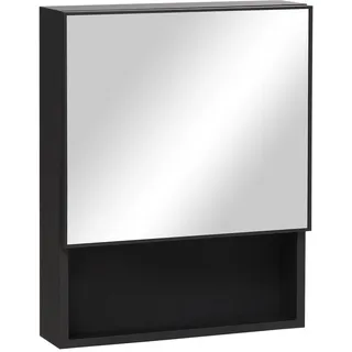 kleankin Spiegelschrank 46 cm schwarz
