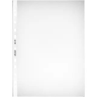 Herlitz Prospekthülle Economy A4, genarbt, Eurolochung, 100 Stück