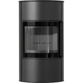 Kratki Kaminofen Bjorn Hoch Ø 150 mit Türfeder schwarz 10 kW