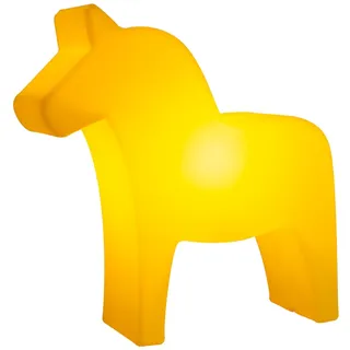 8 seasons design Shining Dala Horse LED Deko-Lampe Pferd, Höhe: 43cm, gelb, E27 Fassung inkl. Leuchtmittel in warmweiß, Tischlampe, Outdoor & Indoor